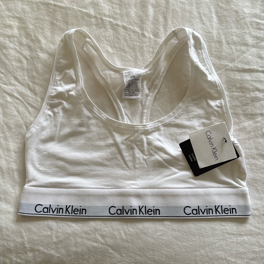 BNWT Calvin Klein Racerback Cotton Sports Bra